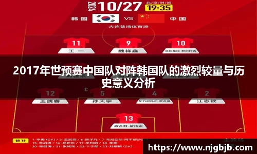 2017年世预赛中国队对阵韩国队的激烈较量与历史意义分析