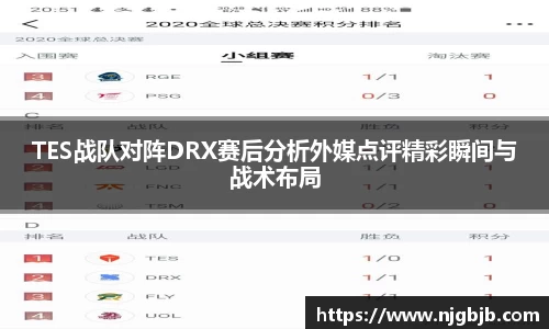 TES战队对阵DRX赛后分析外媒点评精彩瞬间与战术布局